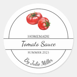 Eenvoudig Zelfgemaakt Tomatensaus Label
