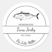 Eenvoudig Zelfgemaakt Tuna Jerky Label (Voorkant)