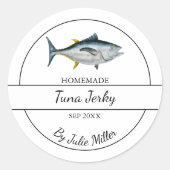 Eenvoudig Zelfgemaakt Tuna Jerky Label (Voorkant)