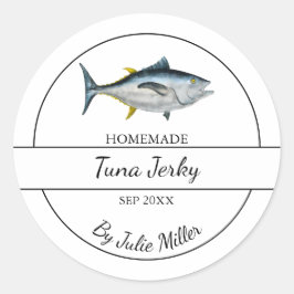 Eenvoudig Zelfgemaakt Tuna Jerky Label