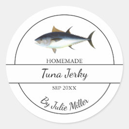 Eenvoudig Zelfgemaakt Tuna Jerky Label