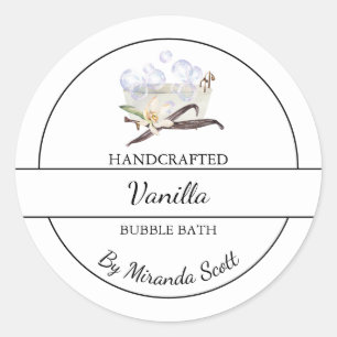 Eenvoudig zelfgemaakt Vanilla Bubble Bath Label