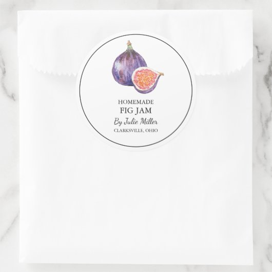 Eenvoudig zelfgemaakt vijgenjam label (Tas)