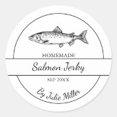 Eenvoudig Zelfgemaakt Zalm Jerky Label (Voorkant)