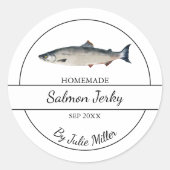 Eenvoudig Zelfgemaakt Zalm Jerky Label (Voorkant)