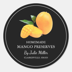 Eenvoudig Zelfgemaakte Mango Ingemaakt Etiket