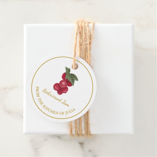 Eenvoudig Zelfgemaakte Redcurrant Jam Hang Label l (In situ)