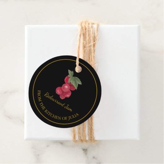 Eenvoudig Zelfgemaakte Redcurrant Jam Hang Label l (In situ)