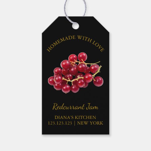 Eenvoudig Zelfgemaakte Redcurrant Jam Hang Label l Cadeaulabel (Voorkant)