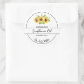 Eenvoudig zelfgemaakte zonnebloemolie label (Tas)