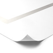 Eenvoudig Zilver en Wit - 9 Zitkaart Poster (Hoek)