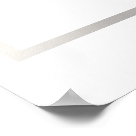 Eenvoudig Zilver en Wit - 9 Zitkaart Poster (Hoek)