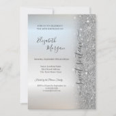 Eenvoudig Zilver Glitter Zilver Zoet 16 Kaart (Voorkant)