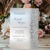 Eenvoudig Zilver Glitter Zilver Zoet 16 Kaart