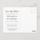 Eenvoudig Zilver grijs & Wit sparen het Briefkaart (Achterkant)