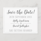 Eenvoudig Zilver grijs & Wit sparen het Briefkaart (Voorkant)