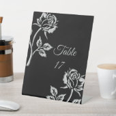 Eenvoudig zilver Roos Reclamebord Met Voetstuk (Insitu)