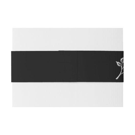 Eenvoudig zilver Roos Uitnodigingen Wikkel (Achterkant Voorbeeld)