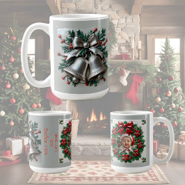 Eenvoudig Zilveren Bellen Kerst Aanpasbaar Koffiemok