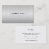 Eenvoudig, zilveren, metalen Visitekaartje (Voorkant / Achterkant)