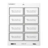 Eenvoudig zilvergrijs Lijst Mailing Labels (Full Sheet)