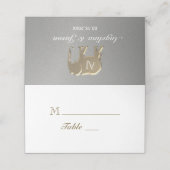 Eenvoudig Zilverhuwelijk Plaatskaartje (Buitenkant ongevouwen)