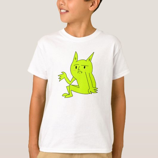 Eenvoudig Zittend Goblin Kind T-shirt (Voorkant)