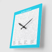 Eenvoudig zoeken op Aqua Color Border Vierkante Klok (Hoek)