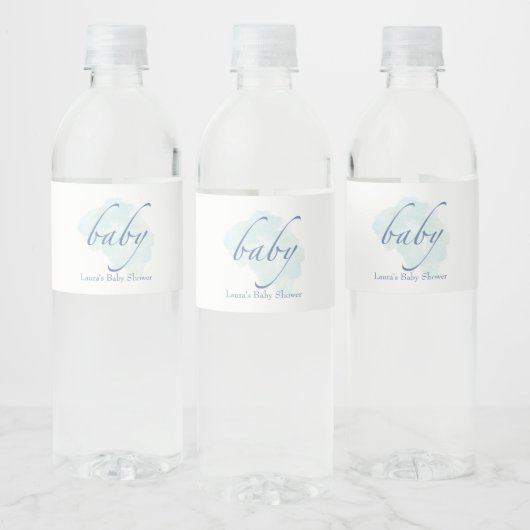 Eenvoudig & Zoet Baby shower Waterfles Etiket (Flessen)