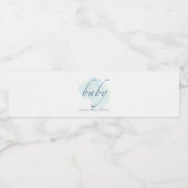 Eenvoudig & Zoet Baby shower Waterfles Etiket (Enkel label)