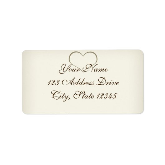 Eenvoudig zoet beige etiket (Voorkant)