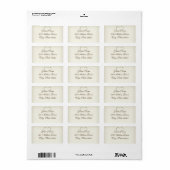 Eenvoudig zoet beige etiket (Full Sheet)