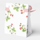 Eenvoudig zoet groen aardbei Baby shower Bedankdoosjes (Achterkant)