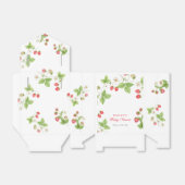 Eenvoudig zoet groen aardbei Baby shower Bedankdoosjes (Uitgevouwen)