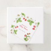 Eenvoudig zoet groen aardbei Baby shower Bedankjes Labels (In situ)