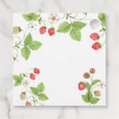 Eenvoudig zoet groen aardbei Baby shower Bedankjes Labels (Achterkant)