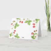 Eenvoudig zoet groen aardbei Baby shower Bedankkaart (Achterkant)