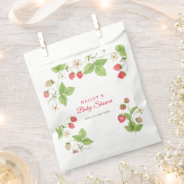 Eenvoudig zoet groen aardbei Baby shower Bedankzakje