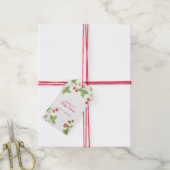 Eenvoudig zoet groen aardbei Baby shower Cadeaulabel (Met Touw)