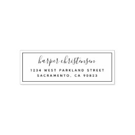 Eenvoudig zoet handgeschreven script retouradres  zelfinktende stempel