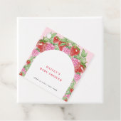 Eenvoudig zoete aardbeienboog Baby shower Bedankjes Labels (In situ)