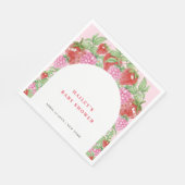 Eenvoudig zoete aardbeienboog Baby shower Servet (Hoek)