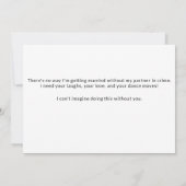 Eenvoudig & Zoete Bruidsmeisje Voorstel Foto Kaart (Achterkant)