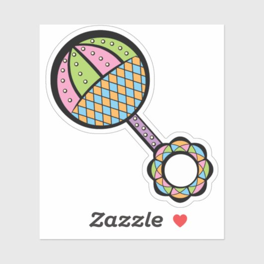 Eenvoudig Zoete Rammel Contour Sticker (Vel)