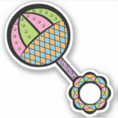 Eenvoudig Zoete Rammel Contour Sticker (Voorkant)