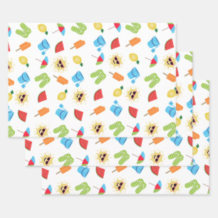 Eenvoudig zomer inpakpapier vel