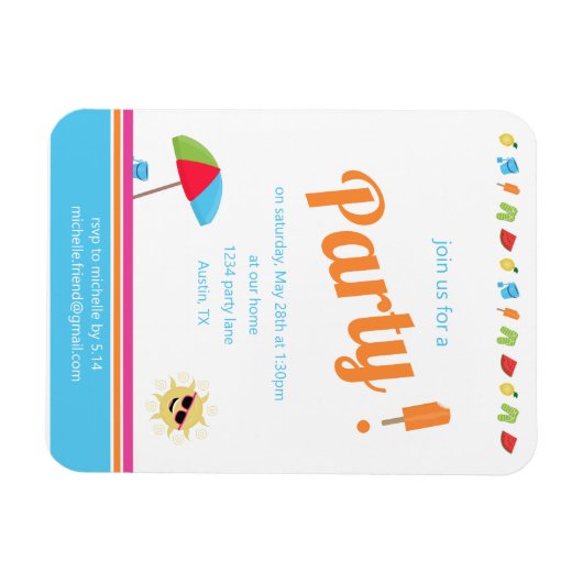 Eenvoudig zomer magneet (Horizontaal)