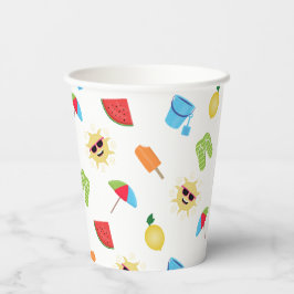 Eenvoudig zomer papieren bekers