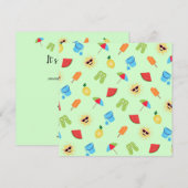 Eenvoudig zomer save the date (Voorkant / Achterkant)