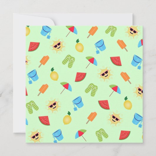 Eenvoudig zomer save the date (Voorkant)